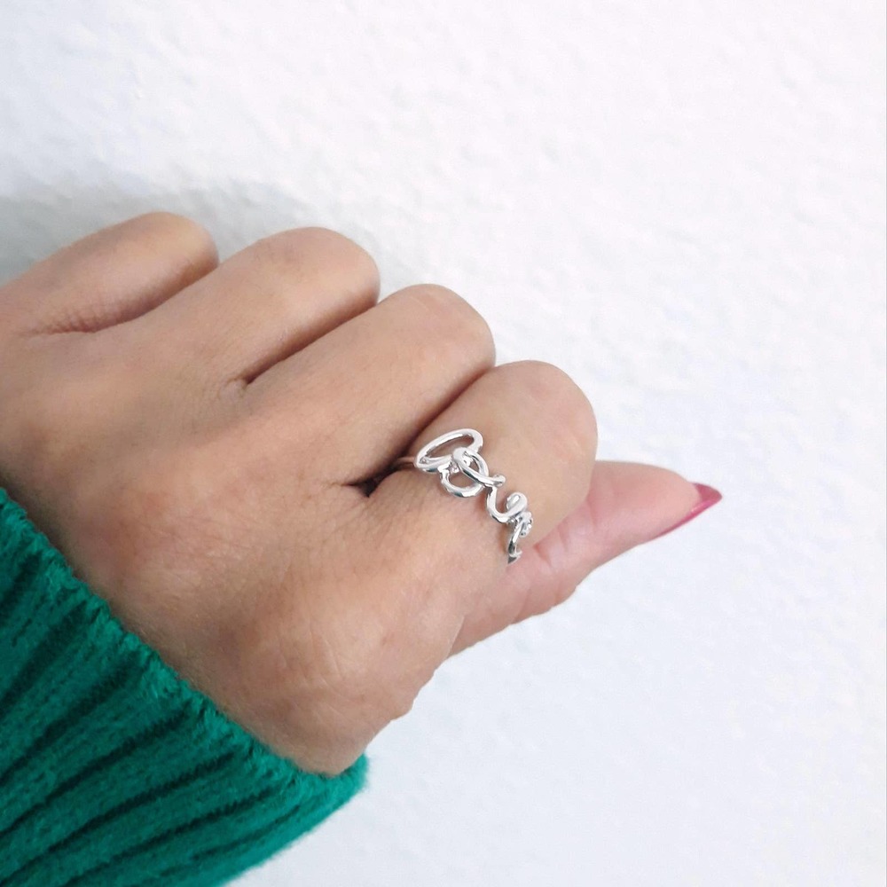 Sterling Silver Love Ring